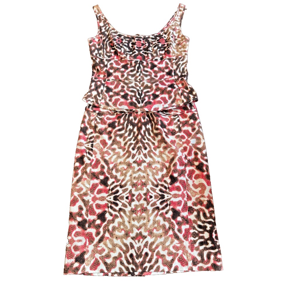NWT Etcetera Set | Bustier Top & Pencil Skirt | Pink Leopard Print | Size 4